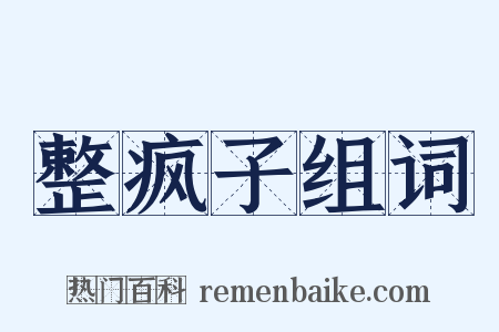 整疯子组词是什么意思的图片